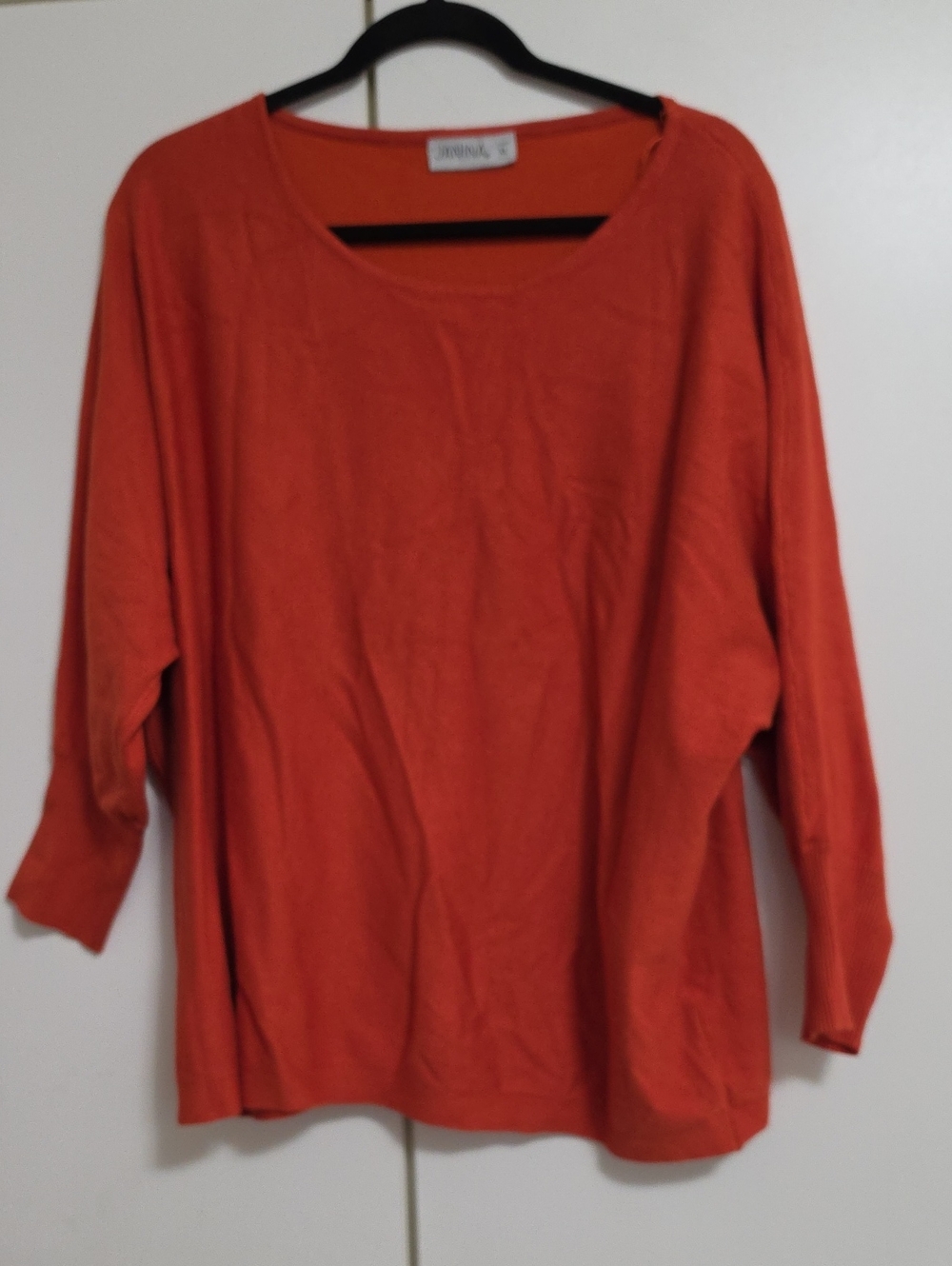 Orange Women's Lightweight Scoop Neck Sweater